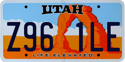 UT license plate Z961LE