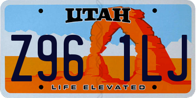 UT license plate Z961LJ