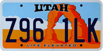 UT license plate Z961LK