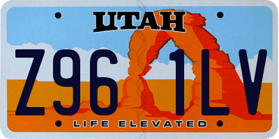 UT license plate Z961LV