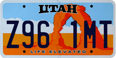 UT license plate Z961MT
