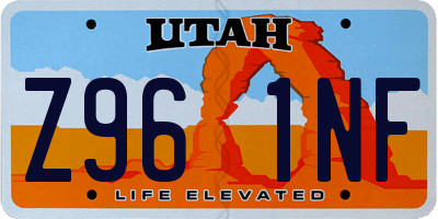 UT license plate Z961NF