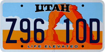 UT license plate Z961OD