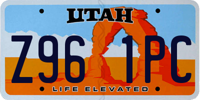 UT license plate Z961PC