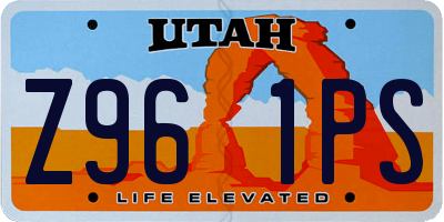 UT license plate Z961PS