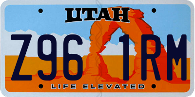 UT license plate Z961RM
