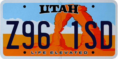UT license plate Z961SD