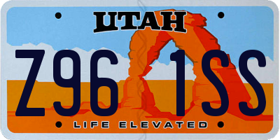 UT license plate Z961SS