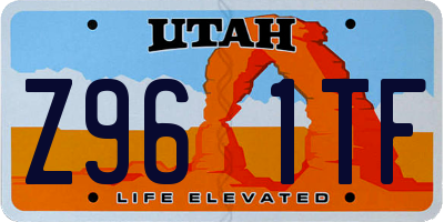 UT license plate Z961TF
