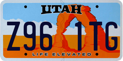UT license plate Z961TG
