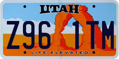 UT license plate Z961TM