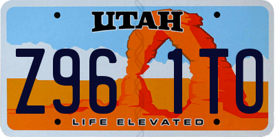 UT license plate Z961TO