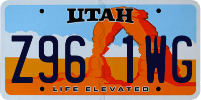 UT license plate Z961WG