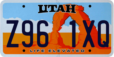 UT license plate Z961XQ