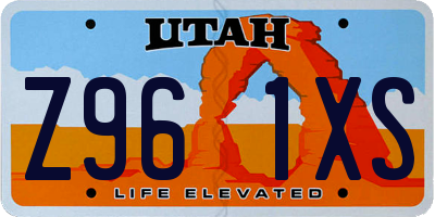 UT license plate Z961XS