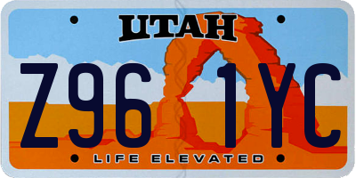 UT license plate Z961YC