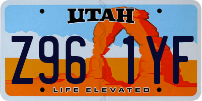 UT license plate Z961YF