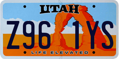 UT license plate Z961YS