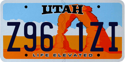 UT license plate Z961ZI