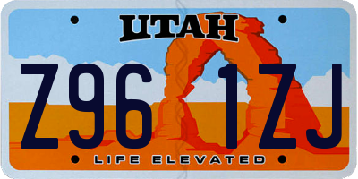 UT license plate Z961ZJ