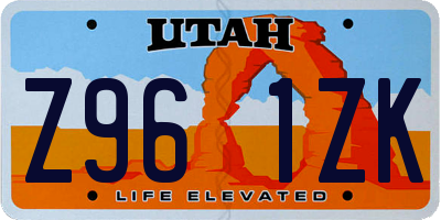 UT license plate Z961ZK
