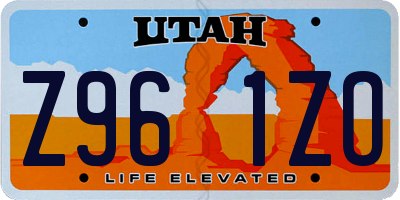 UT license plate Z961ZO