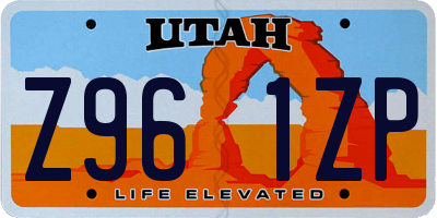 UT license plate Z961ZP