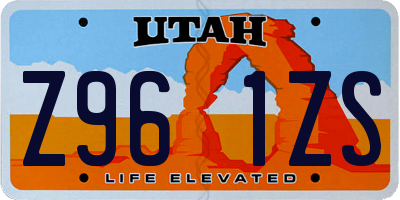 UT license plate Z961ZS