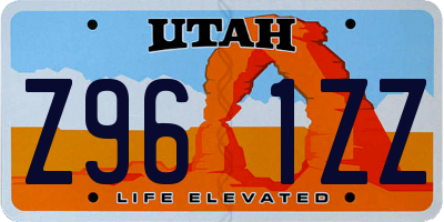 UT license plate Z961ZZ