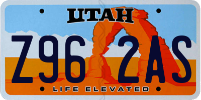 UT license plate Z962AS