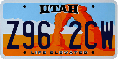 UT license plate Z962CW