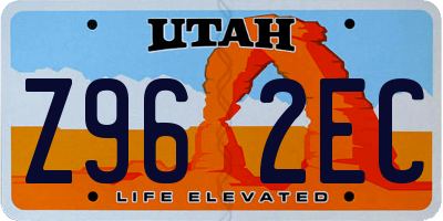 UT license plate Z962EC