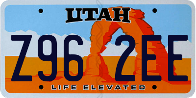 UT license plate Z962EE