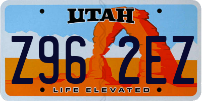 UT license plate Z962EZ
