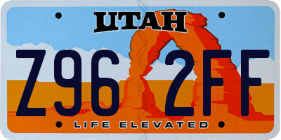 UT license plate Z962FF