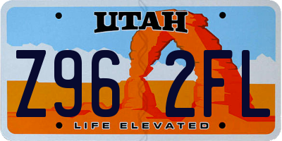 UT license plate Z962FL