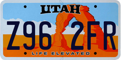 UT license plate Z962FR