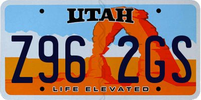 UT license plate Z962GS
