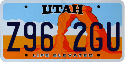 UT license plate Z962GU
