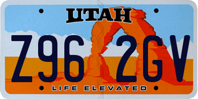 UT license plate Z962GV
