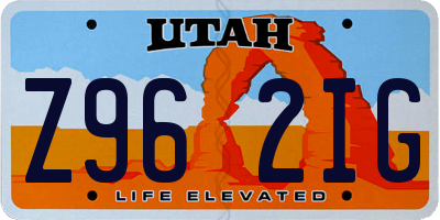UT license plate Z962IG
