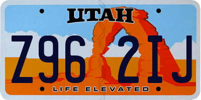 UT license plate Z962IJ