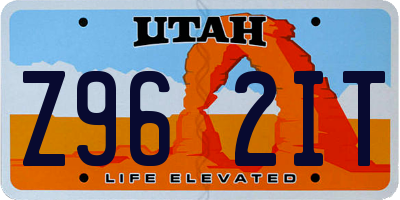 UT license plate Z962IT
