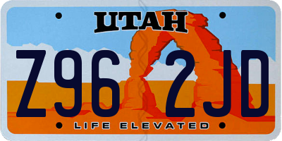 UT license plate Z962JD