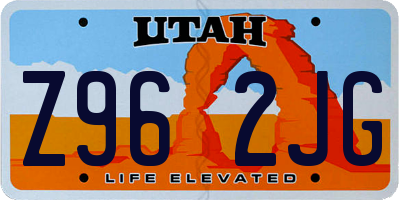 UT license plate Z962JG