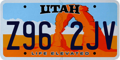 UT license plate Z962JV