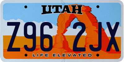 UT license plate Z962JX
