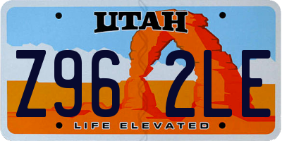UT license plate Z962LE