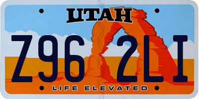 UT license plate Z962LI