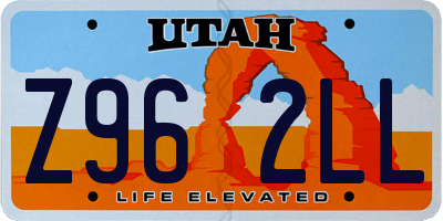 UT license plate Z962LL